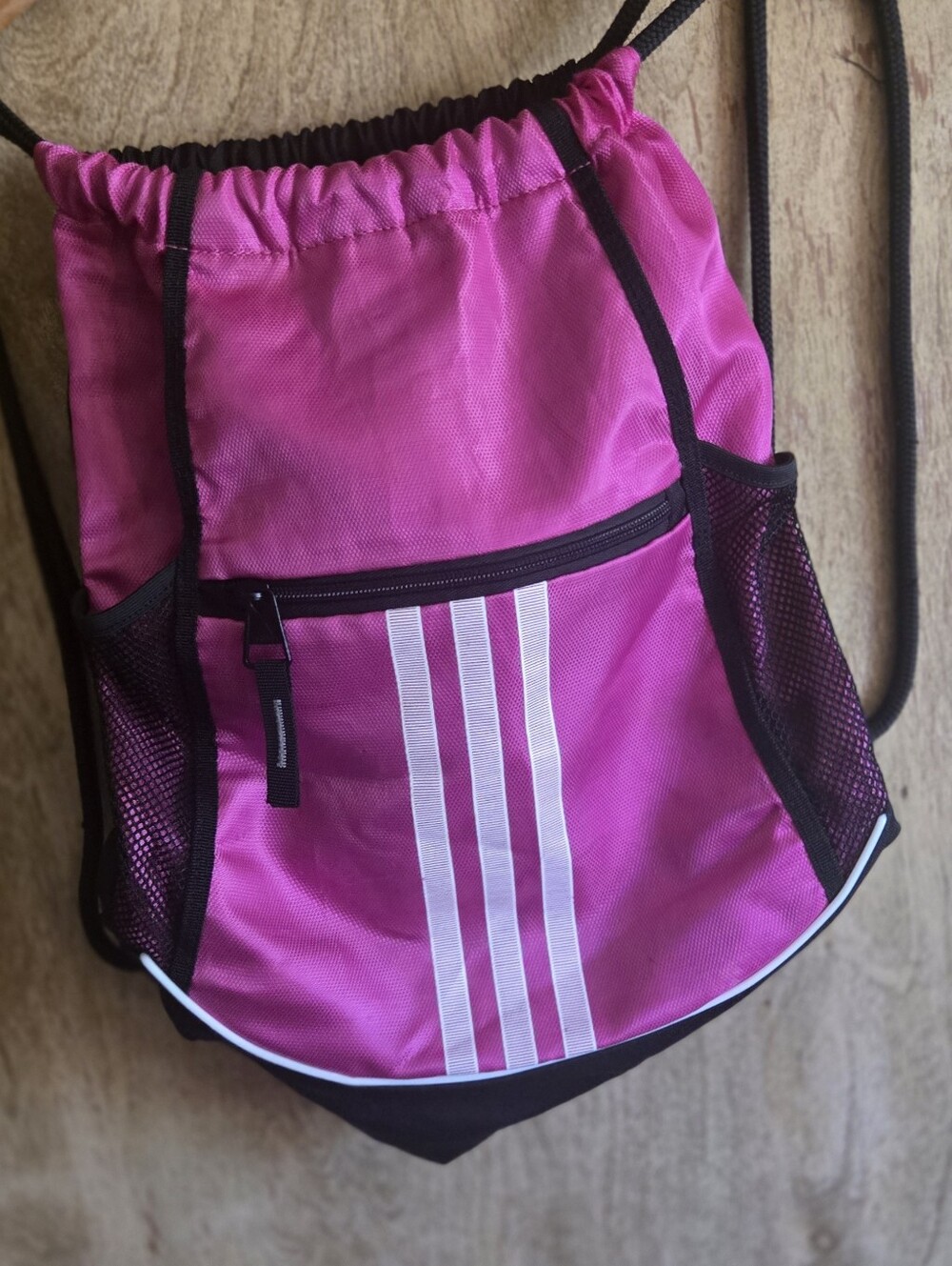 Adidas Pink Drawstring Backpack - Picture 2 of 6